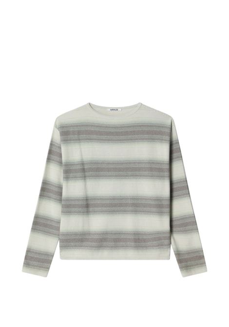  AURALEE | A26SP02GBLIME GRAY STRIPE